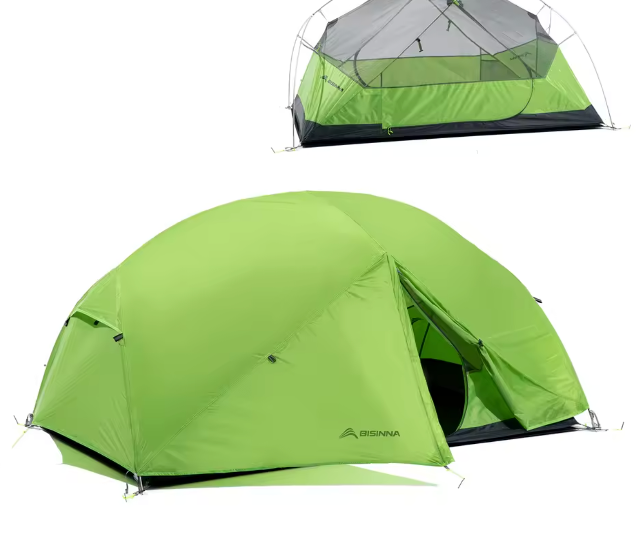 BISINNA 2 Person Ultralight Camping Tent 20D 380T Nylon Double Layer